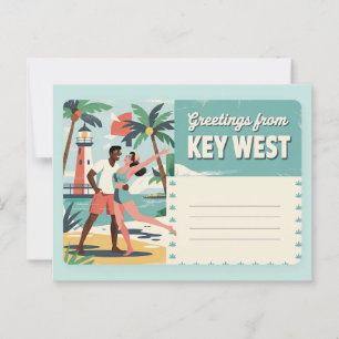Cartão postal West Vintage Key   Saudações de