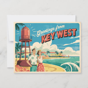 Cartão postal West Vintage Key   Saudações de