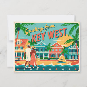 Cartão postal West Vintage Key   Saudações de