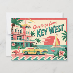 Cartão postal West Vintage Key   Saudações de