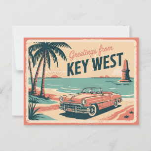 Cartão postal West Vintage Key   Saudações de