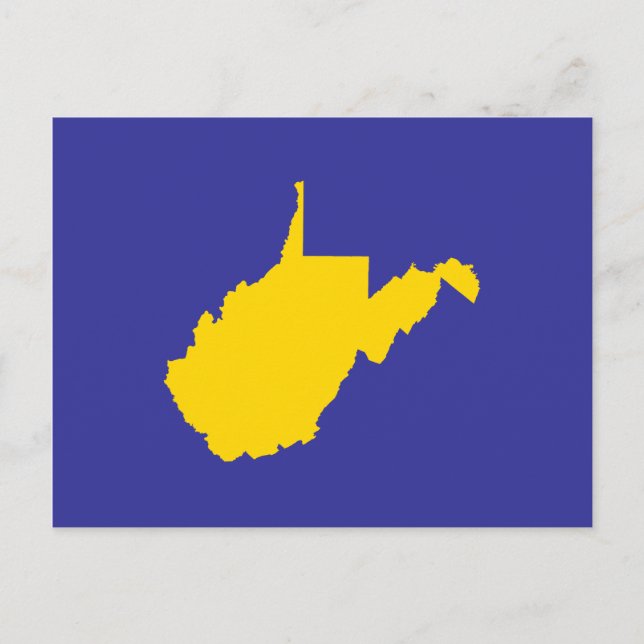Cartão Postal West Virginia Dourado e Blue (Frente)