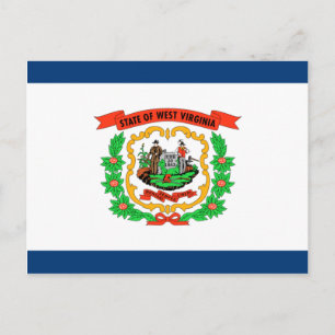 Cartão Postal West Virginia Flag