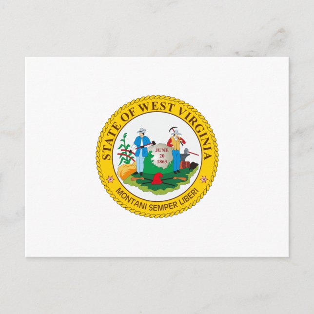 Cartão Postal West Virginia State Seal (Frente)