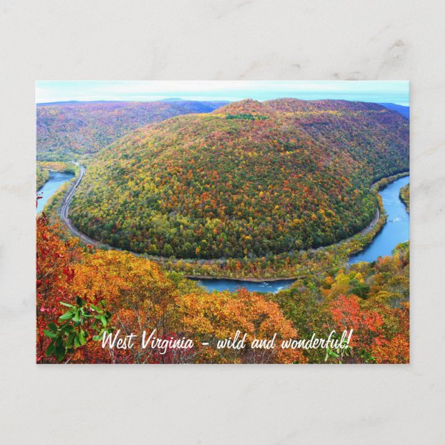 Cartão postal West Virginia Wild e Wonmagistre (Frente)