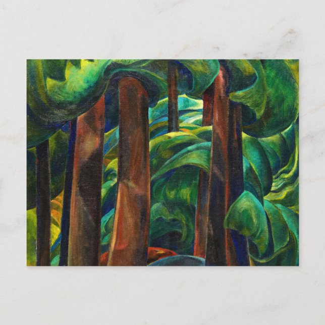 Cartão Postal Western Forest, 1931 by Emily Carr (Frente)
