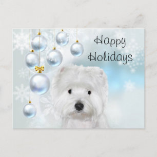 Cartão Postal Westie Christmas