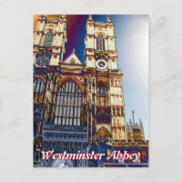 Cartão postal Westminister Abbey London Reino Unid