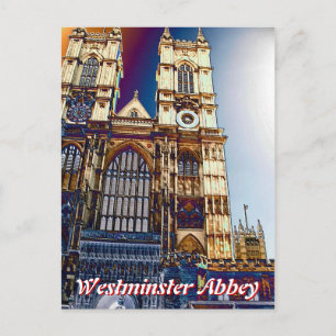 Cartão postal Westminister Abbey London Reino Unid