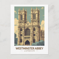 Westminster Abbey England Viagem Art Vintage