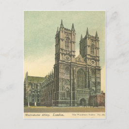 Cartão Postal Westminster Abbey Vintage - Placa de Posto