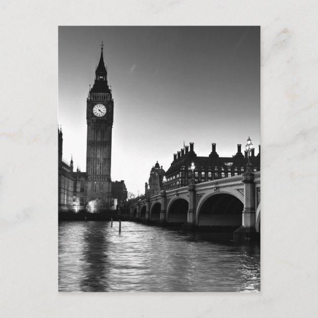 Cartão Postal Westminster Bridge e Big Ben (Frente)