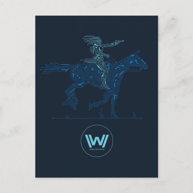Cartão Postal Westworld | Gráfico do Circuito de Cavalo Anel Dol (Frente)