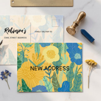 Cartão Postal  We've moved, chic, change of address announcement