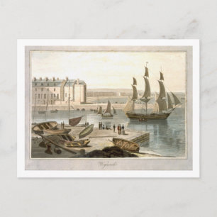 Cartão Postal Weymouth Harbor, de "A Voyage Around Excelente Bri
