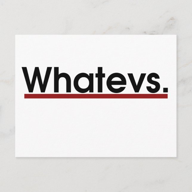 Cartão Postal Whatev (Frente)