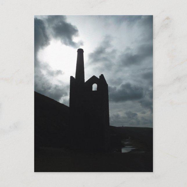 Cartão Postal Wheal Coates Tin Mine Ruins Cornwall Inglaterra (Frente)