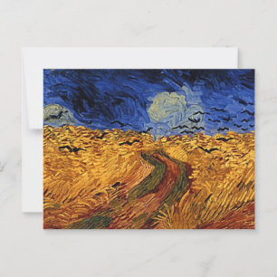 Cartão Postal Wheatfield com Crows Vincent van Gogh