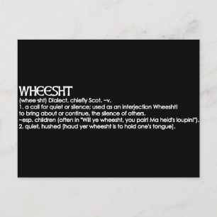 Cartão Postal Wheesht