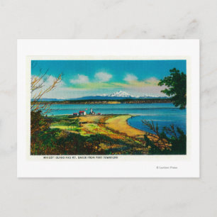 Cartão Postal Whidby Island e Mt. Baker de Port Townsend