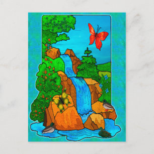 Cartão Postal Whimsey Calls Nature Fantasy Art