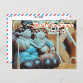 Cartão Postal Whimsic Cerâmica Figurines Vintage