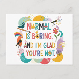 Cartão Postal Whimsical Art Teacher Creative Quote Design