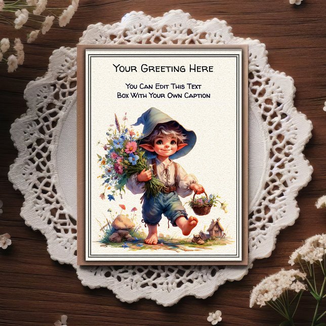 Cartão Postal Whimsical Everyday Sentiment Storybook Art   (Criador carregado)