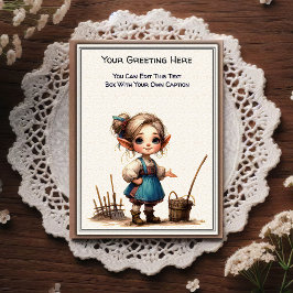 Cartão Postal Whimsical Everyday Sentiment Storybook Art  