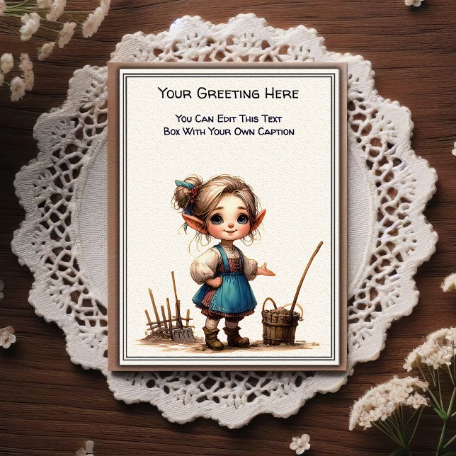 Cartão Postal Whimsical Everyday Sentiment Storybook Art   (Criador carregado)