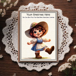 Cartão Postal Whimsical Everyday Sentiment Storybook Art  