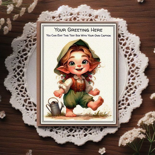 Cartão Postal Whimsical Everyday Sentiment Storybook Art   (Criador carregado)