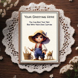 Cartão Postal Whimsical Everyday Sentiment Storybook Art  