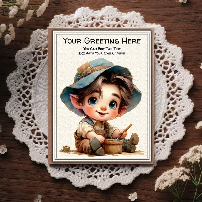 Cartão Postal Whimsical Everyday Sentiment Storybook Art   (Criador carregado)