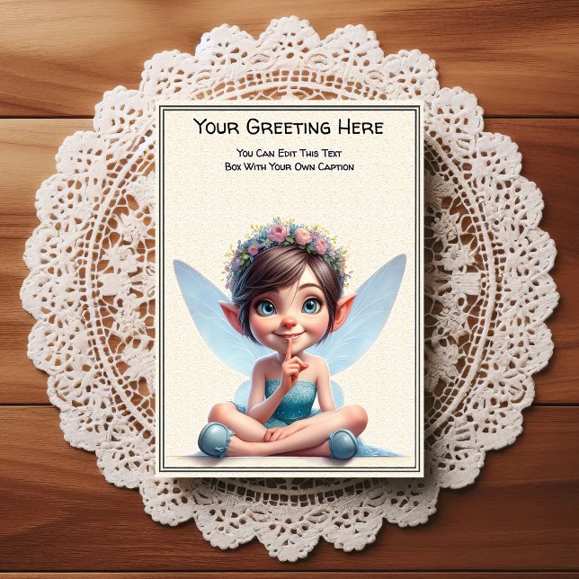 Cartão Postal Whimsical Everyday Sentiment Storybook Fairy (Criador carregado)