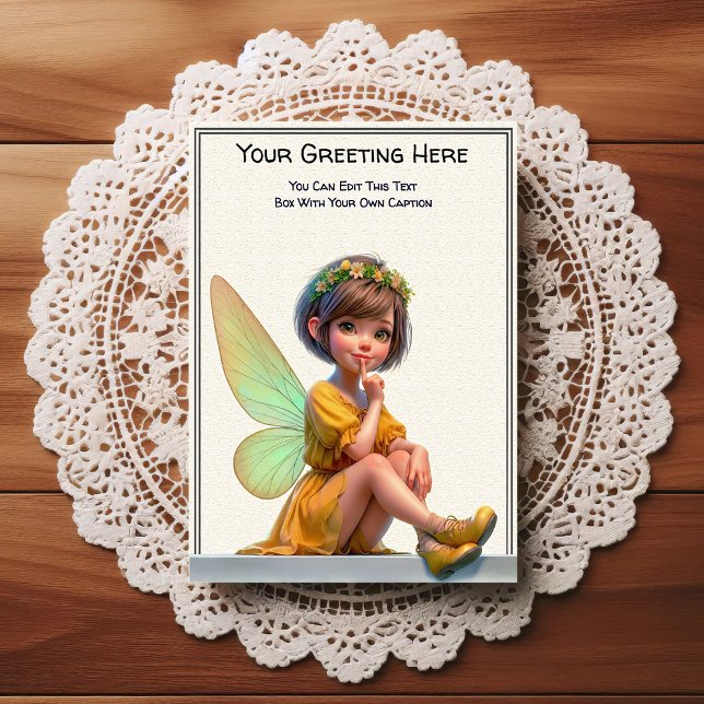 Cartão Postal Whimsical Everyday Sentiment Storybook Fairy (Criador carregado)