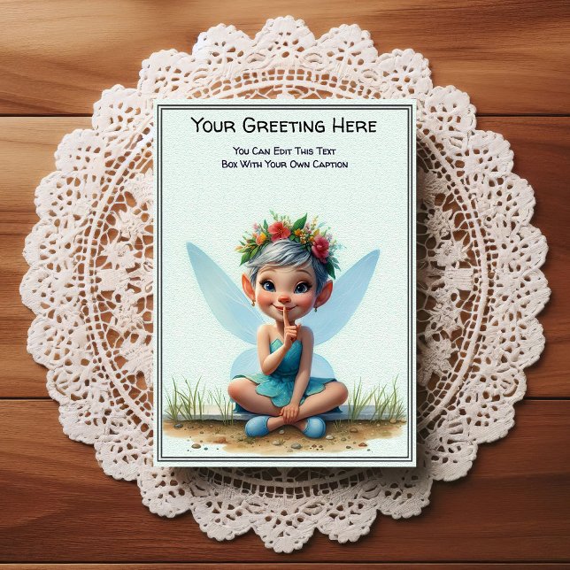 Cartão Postal Whimsical Everyday Sentiment Storybook Fairy (Criador carregado)