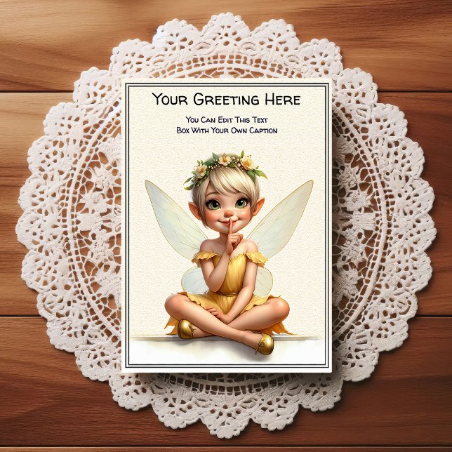 Cartão Postal Whimsical Everyday Sentiment Storybook Fairy (Criador carregado)