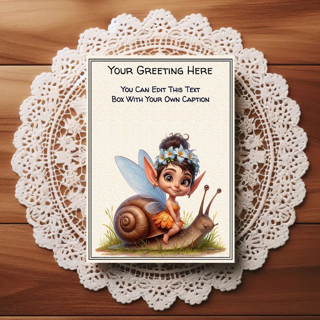Cartão Postal Whimsical Everyday Sentiment Storybook Fairy (Criador carregado)