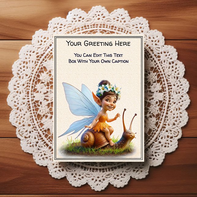 Cartão Postal Whimsical Everyday Sentiment Storybook Fairy (Criador carregado)