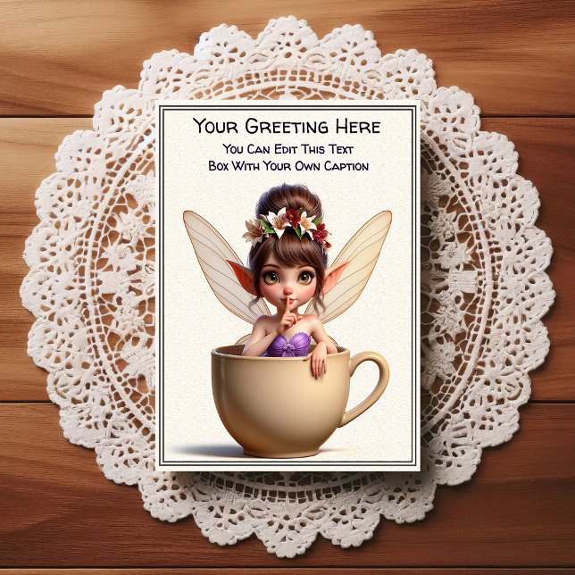Cartão Postal Whimsical Everyday Sentiment Storybook Fairy (Criador carregado)