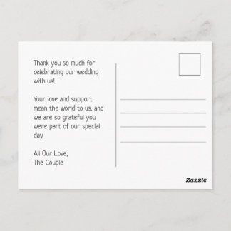 Cartão Postal Whimsical Floral Watercolor Wedding