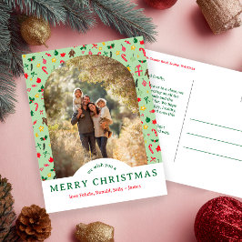 Cartão Postal Whimsical NATMAS Doodles PERSONALIZA Arch FOTO