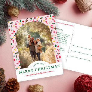 Cartão Postal Whimsical NATMAS Doodles PERSONALIZA Arch FOTO