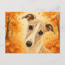 Whippet Autumn Forest Dog