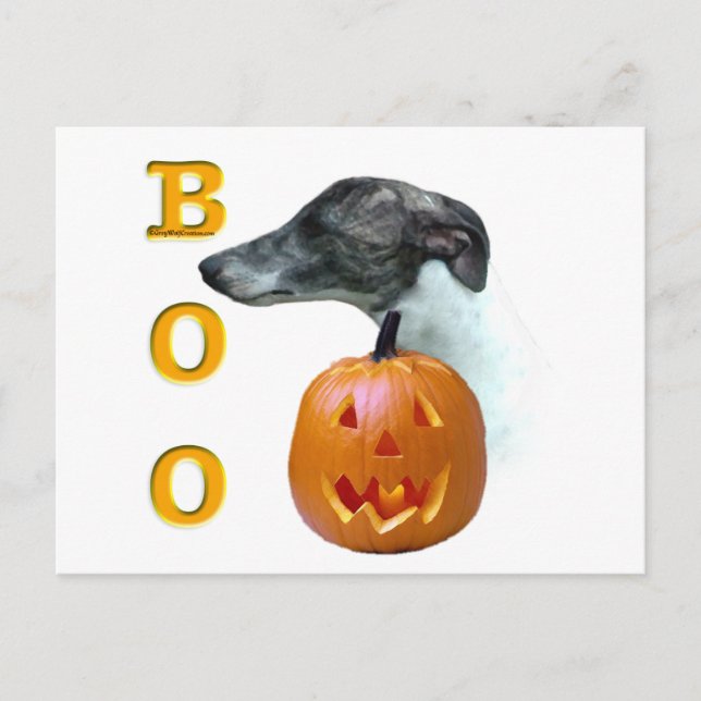 Cartão Postal Whippet Boo (Frente)