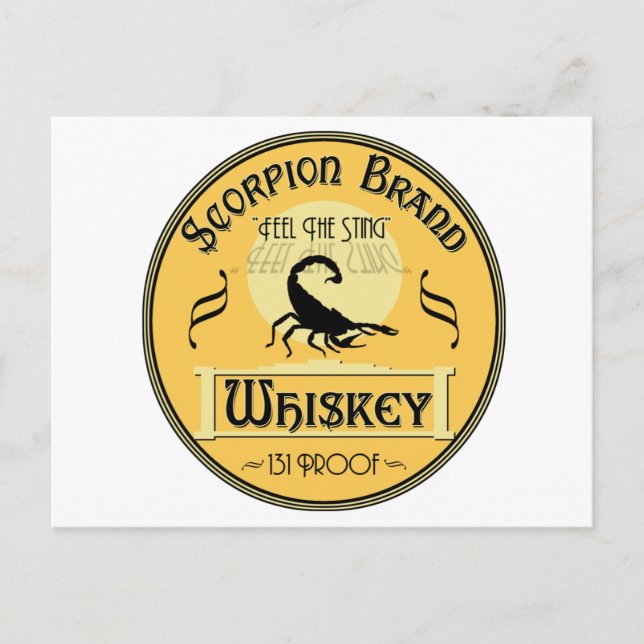 Cartão Postal Whiskey Marca Escorpião (Frente)