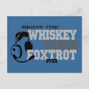 Cartão Postal Whiskey Tango Foxtrot - Aeronáutica Humor