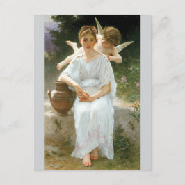 Cartão Postal Whisperings do amor por Bouguereau
