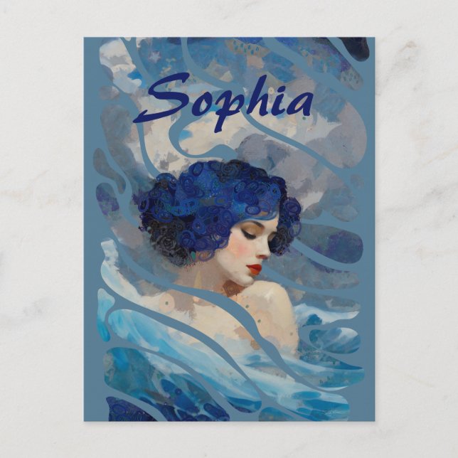 Cartão Postal Whispers of the Ocean Goddess (Frente)